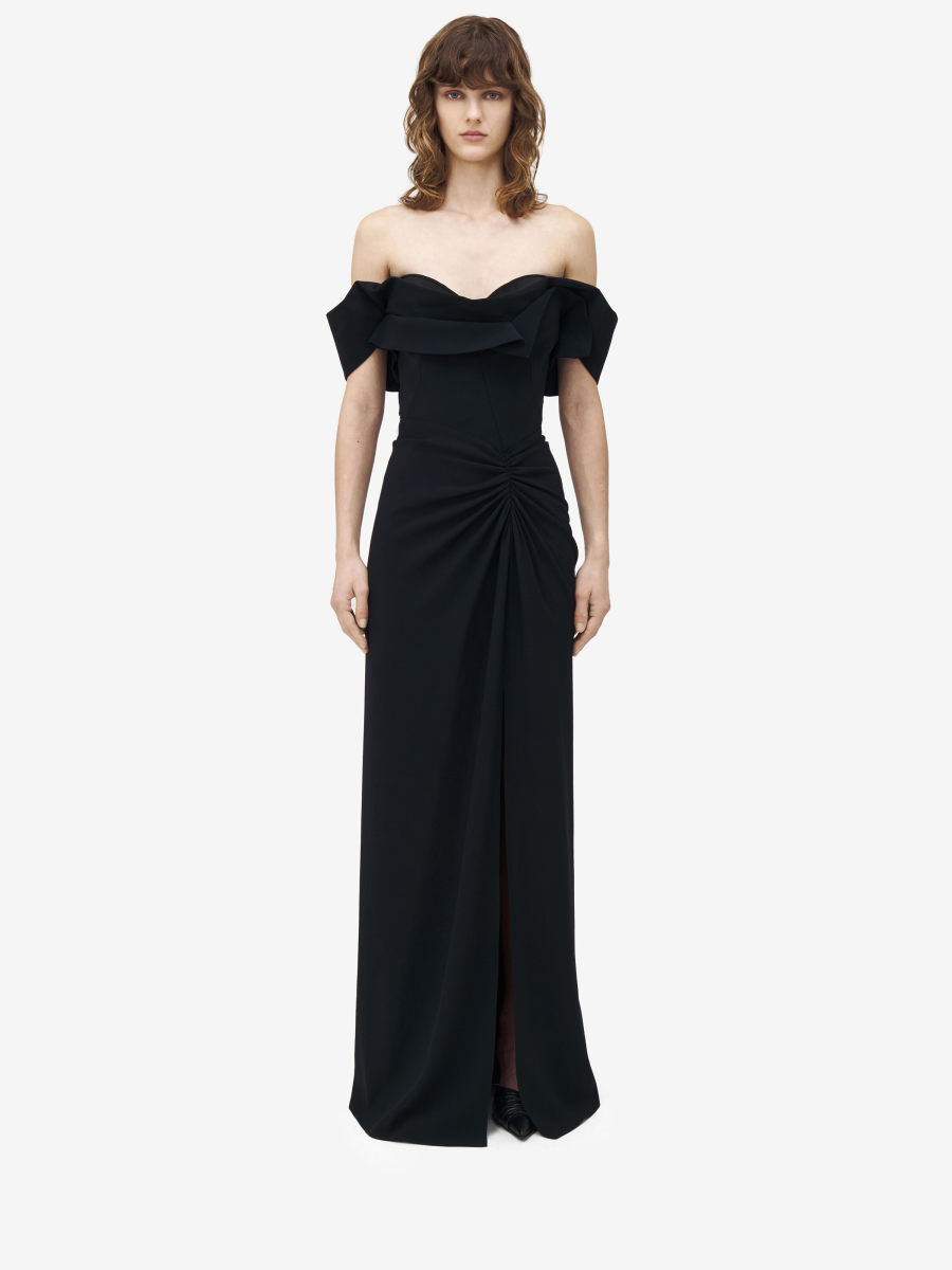 ALEXANDER MCQUEEN - Off-the-shoulder evening dress - Item 829989QEAAA1000